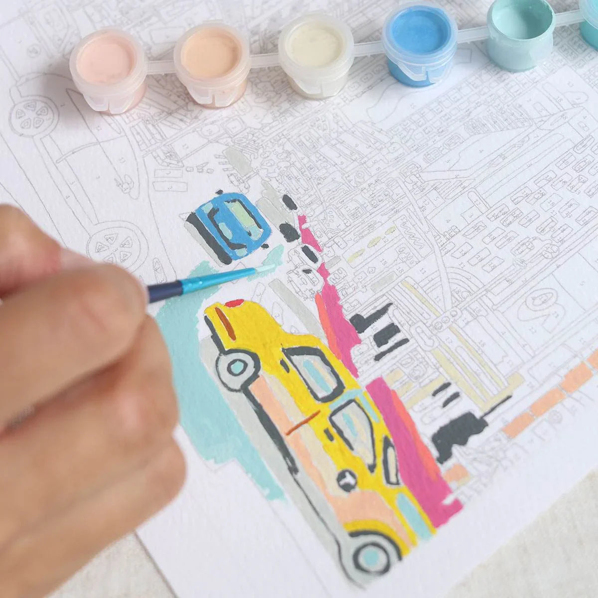 Light Gray Malen nach Zahlen Set - Broadway and West 53RD