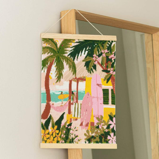 Light Gray Diamond Painting Set - Surfing