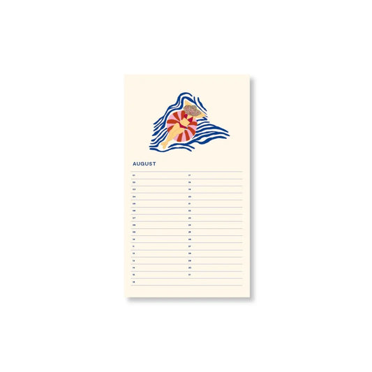 Seashell Fabrique a la Carte Geburtstagskalender Blumen - Immerwährend 32,5x18cm