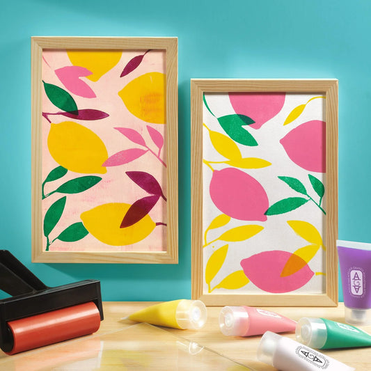 Cadet Blue Atelier 46, Gel-Druck Zitronen