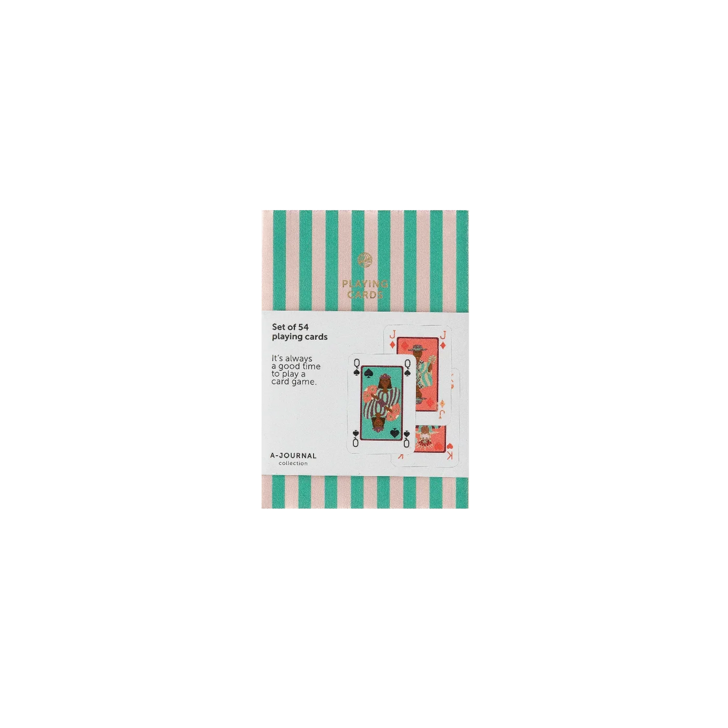 Medium Sea Green A-Journal Designer Spielkarten Grün - Illustrierte Karten Box