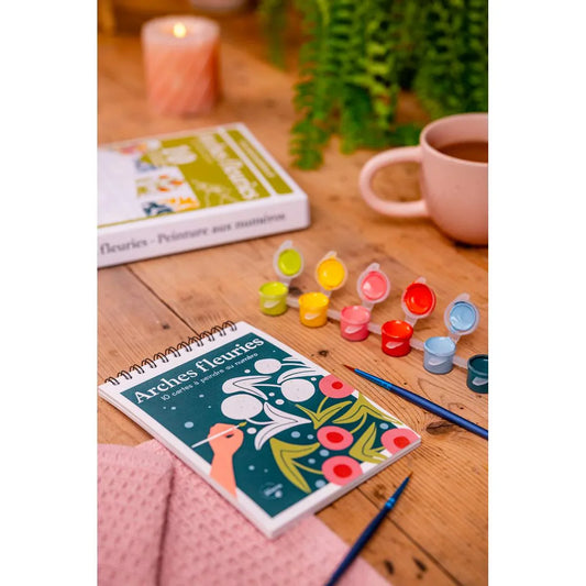 Dark Salmon Malen nach Zahlen - Blumenbögen