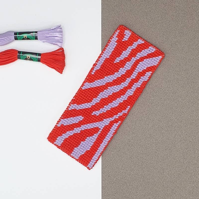 Gray Canvas-Kit - DIY - Lesezeichen Zebra