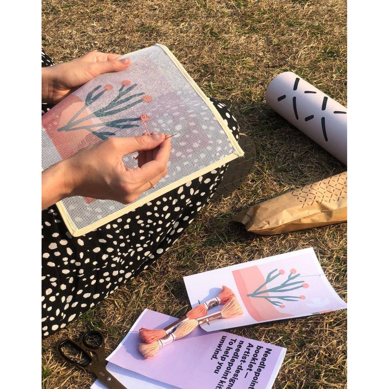 Tan Stickset - Wüstenkaktus