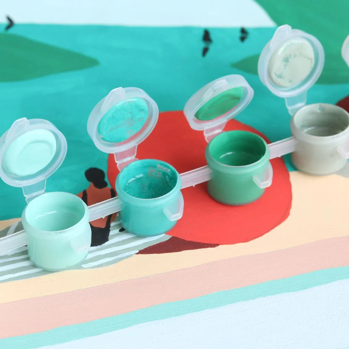 Light Sea Green Malen nach Zahlen Set - St Barthélemy