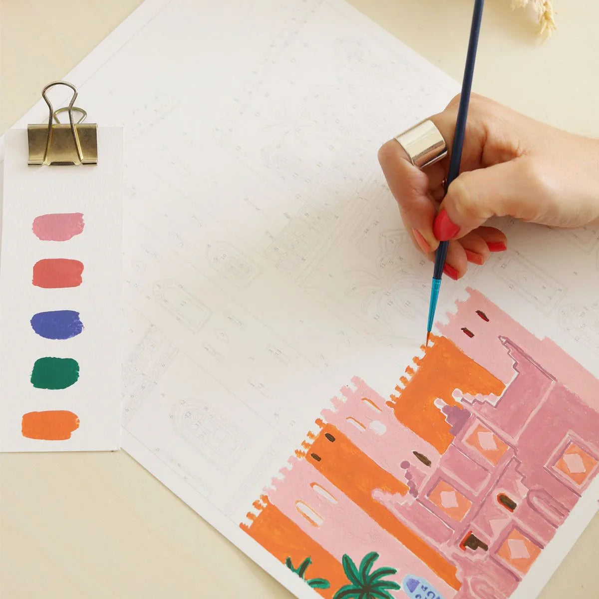 Light Gray Malen nach Zahlen Set - Marokko