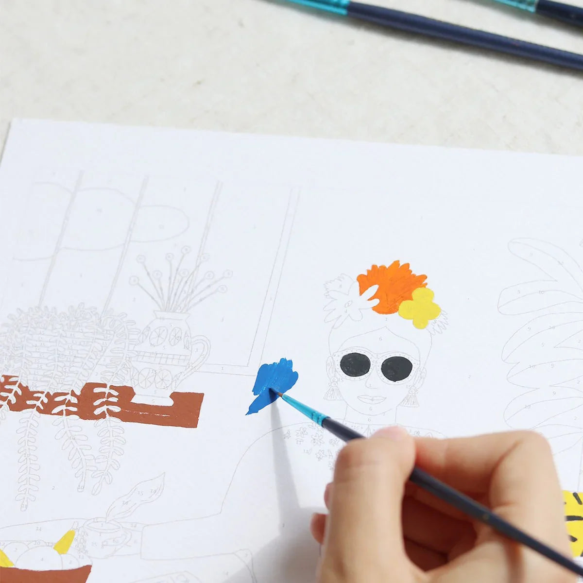 Lavender Malen nach Zahlen Set - Das Katzenmädchen