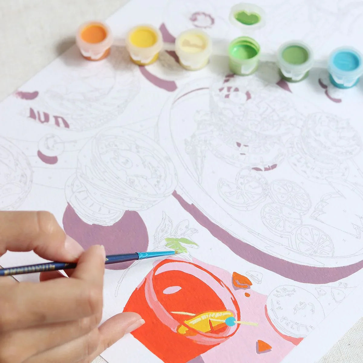 Light Gray Malen nach Zahlen Set - Sommer Träumerei