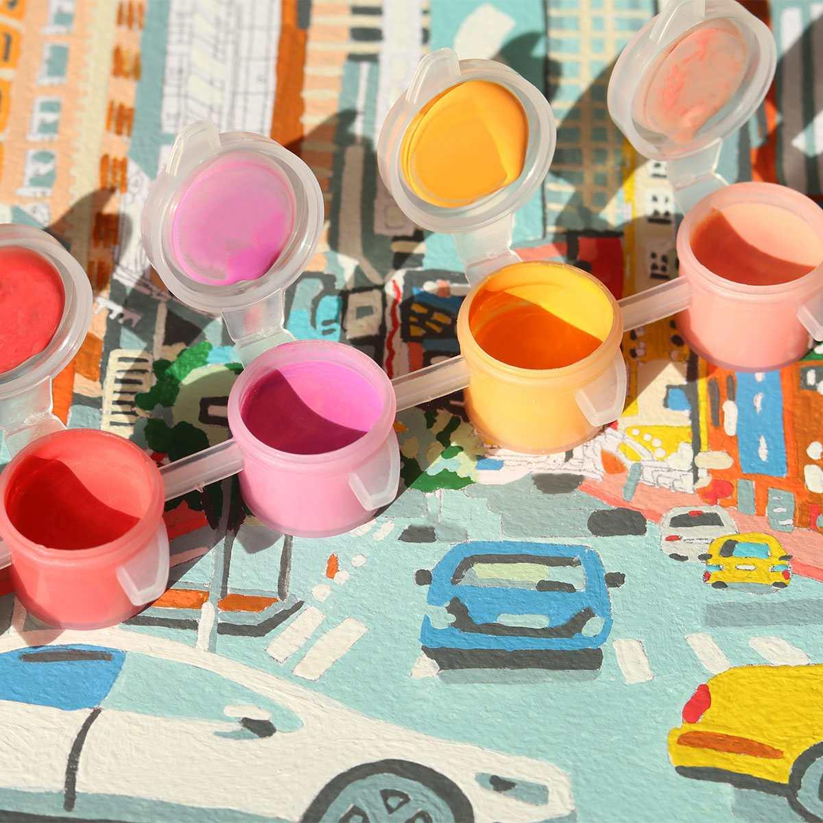 Gray Malen nach Zahlen Set - Broadway and West 53RD