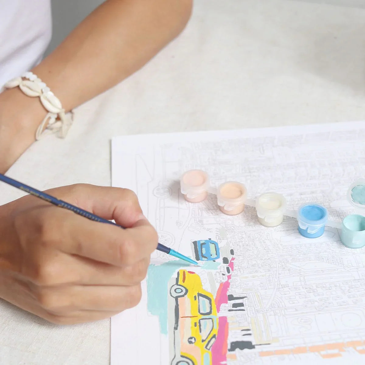 Light Gray Malen nach Zahlen Set - Broadway and West 53RD