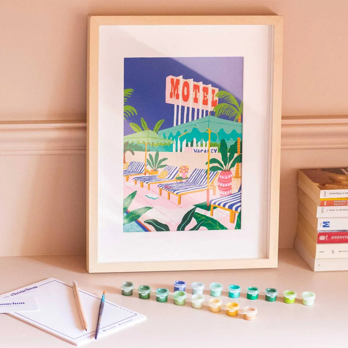 Light Gray Malen nach Zahlen Set - Motel Pool