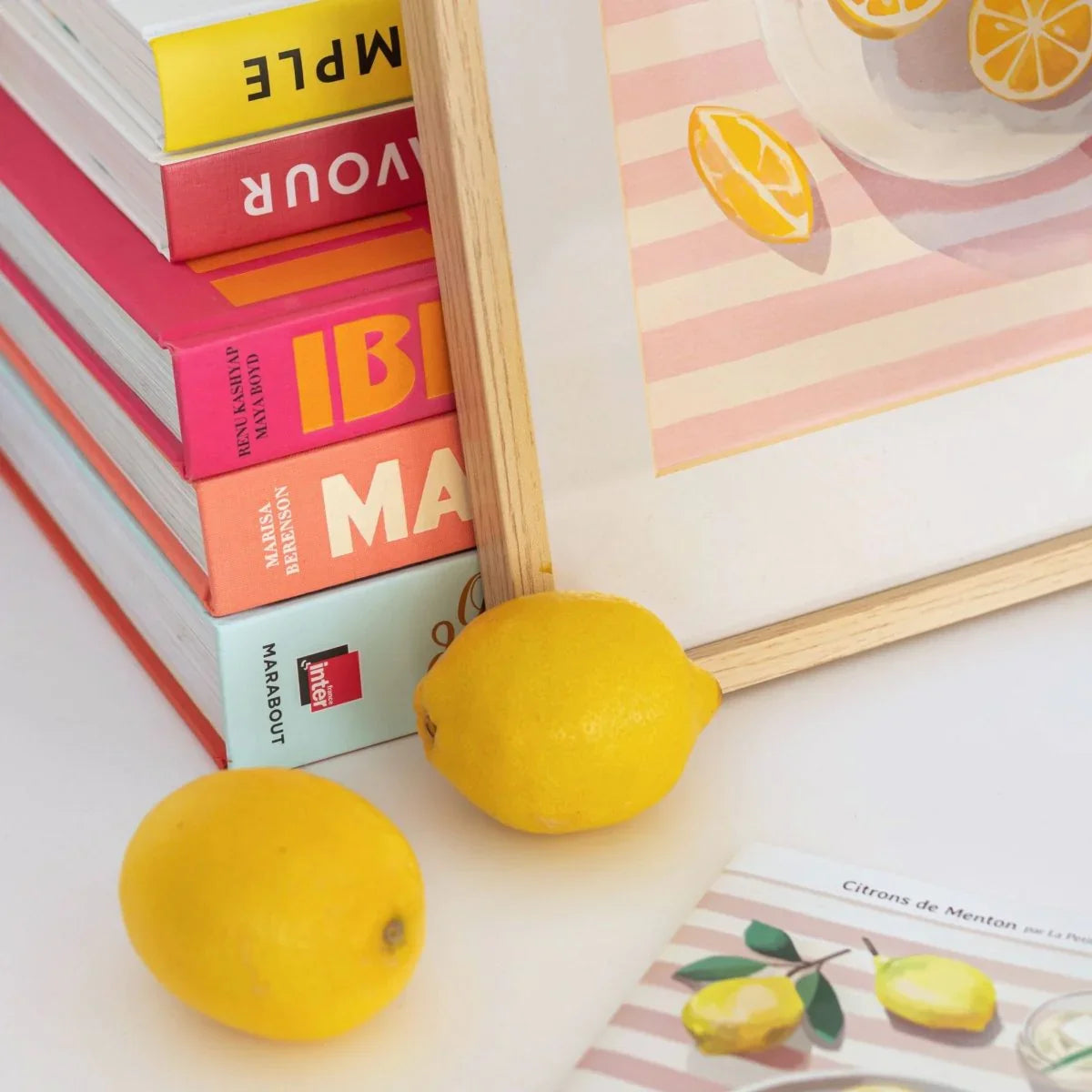 Light Gray Malen nach Zahlen Set - Zitronen