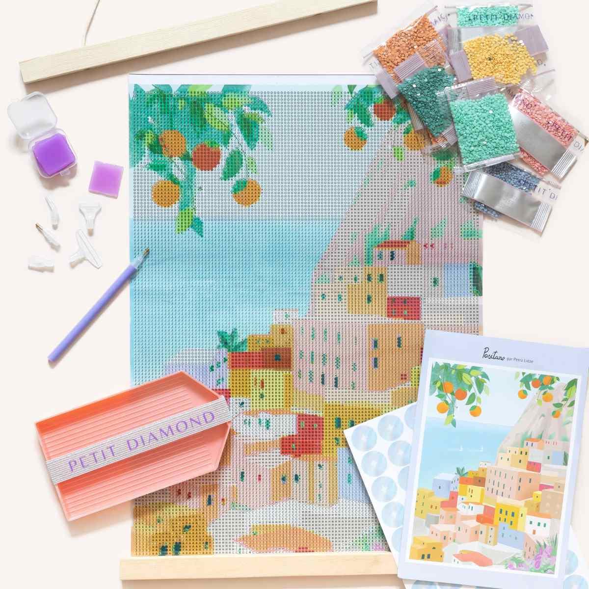 Light Gray Diamond Painting Set - Positano