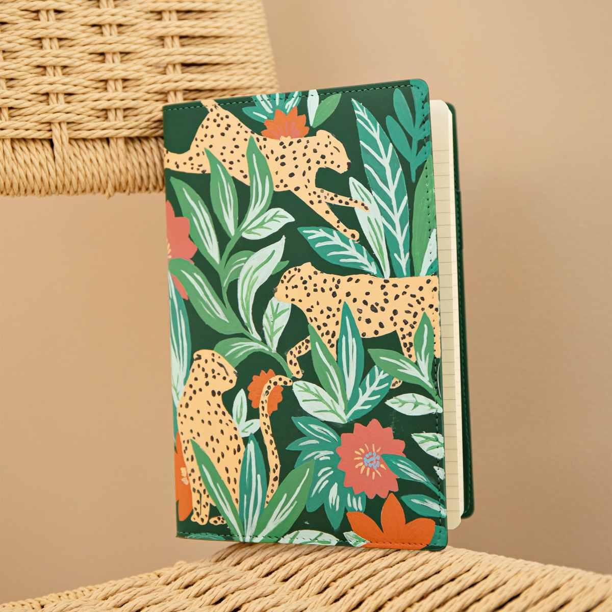 Tan Malen nach Zahlen - Notizbuch Leoparden