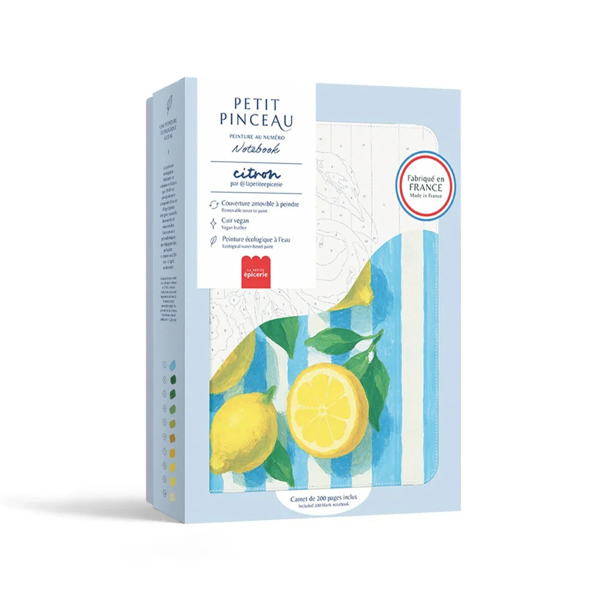 Light Gray Malen nach Zahlen - Notizbuch Zitronen