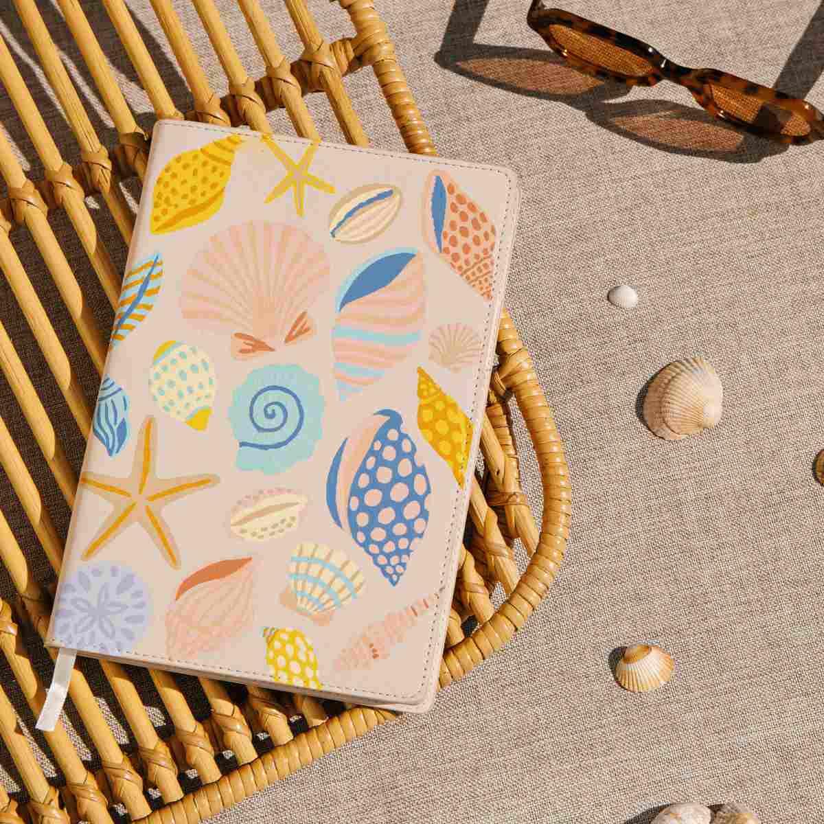 Tan Malen nach Zahlen - Notizbuch Muscheln