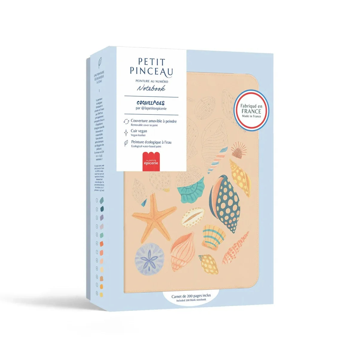 Light Gray Malen nach Zahlen - Notizbuch Muscheln