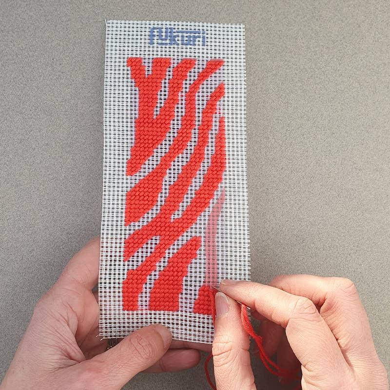 Rosy Brown Canvas-Kit - DIY - Lesezeichen Zebra