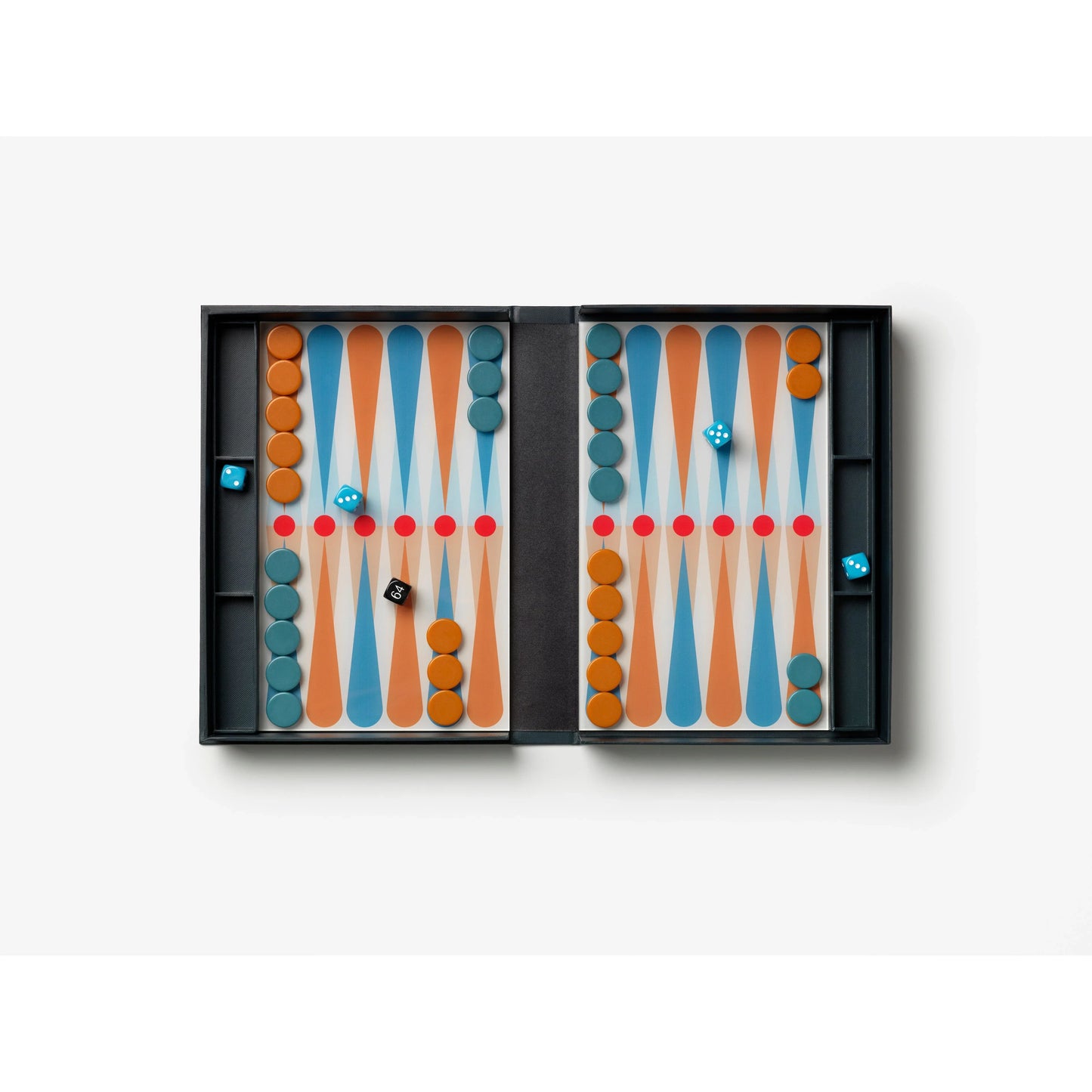 Dark Slate Gray Classic - Art of Backgammon, Anthracite