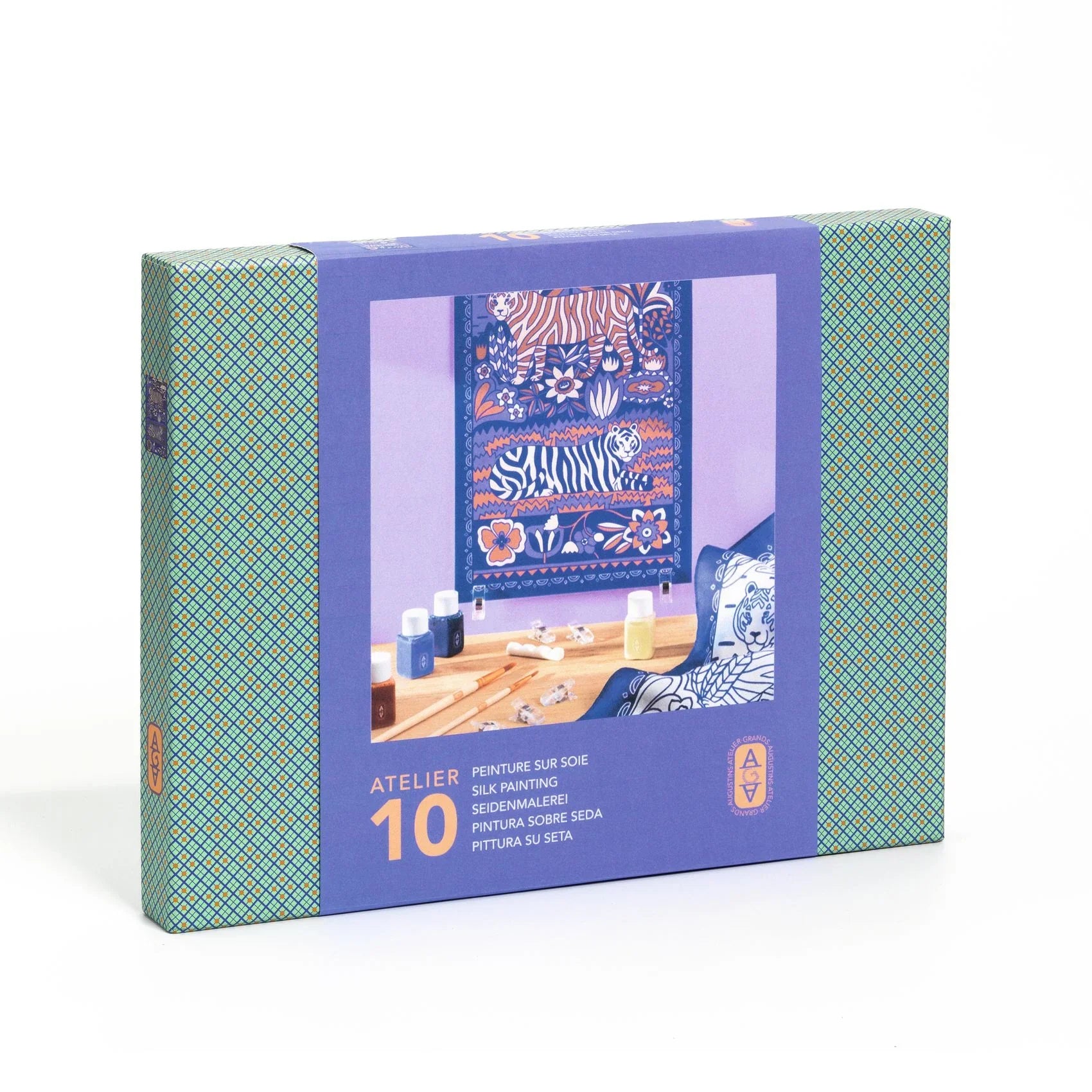 Dark Gray Atelier 10, Seidenmalerei Tiger