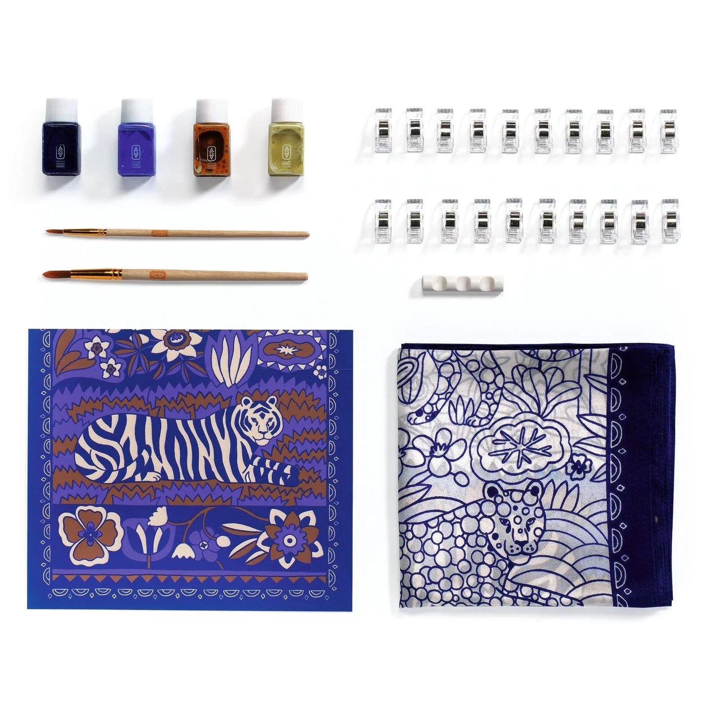 Midnight Blue Atelier 10, Seidenmalerei Tiger