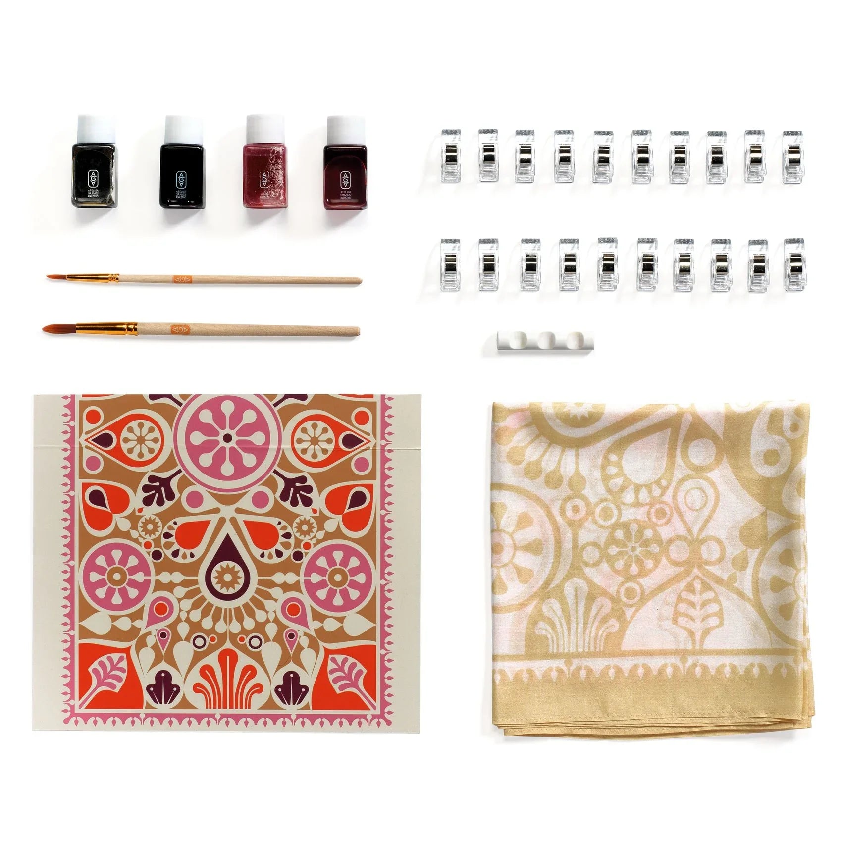 Light Gray Atelier 11, Seidenmalerei Blumen