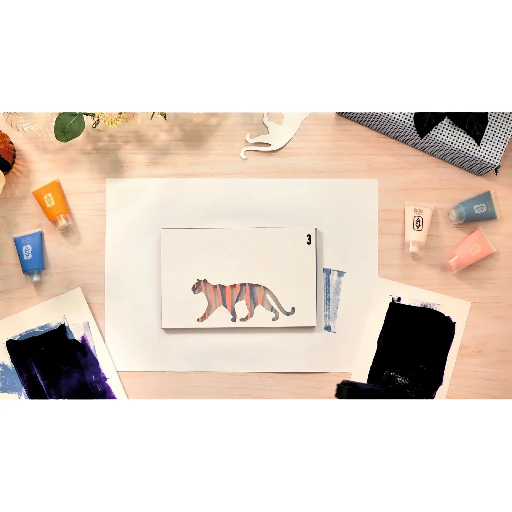 Wheat Atelier 47, Gel-Druck Panther