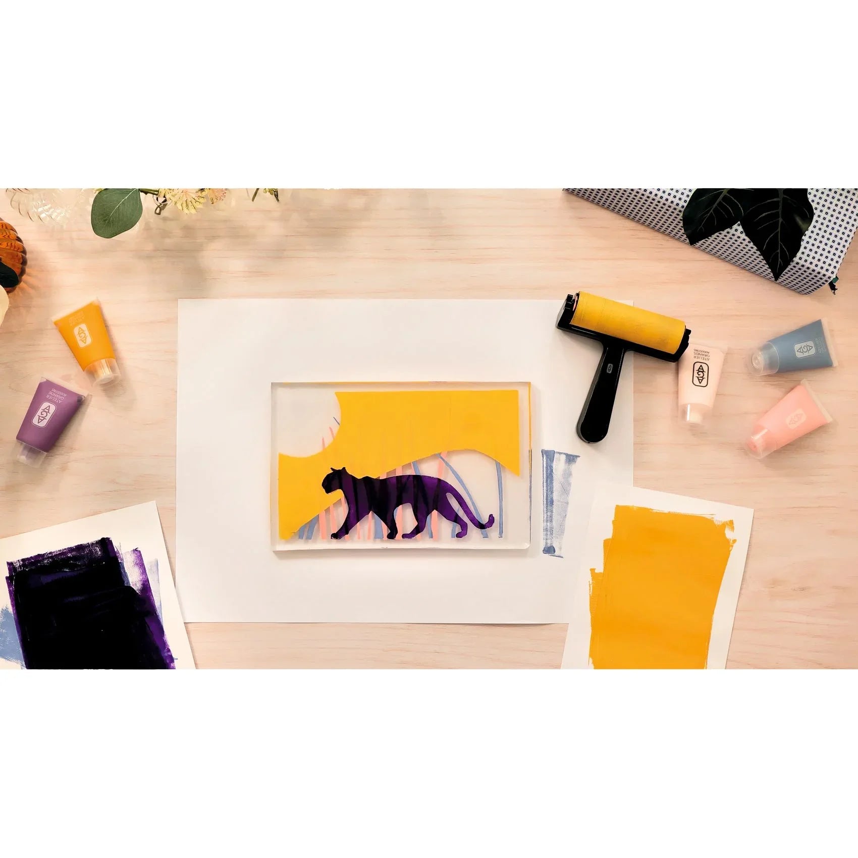 Wheat Atelier 47, Gel-Druck Panther