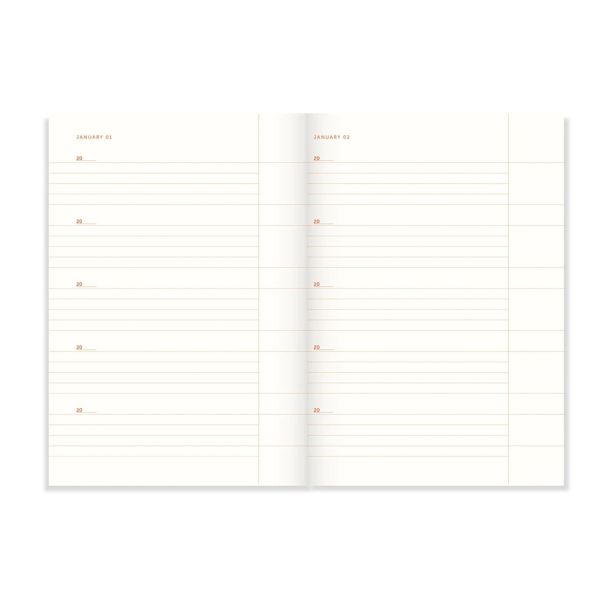 White Smoke &INK 5-Jahres-Tagebuch One Line A Day - Jungle Leinen Beige