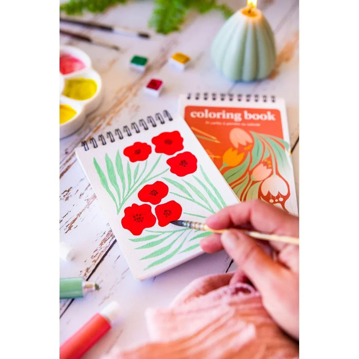 Malbuch A6 - Floral - Bild 2