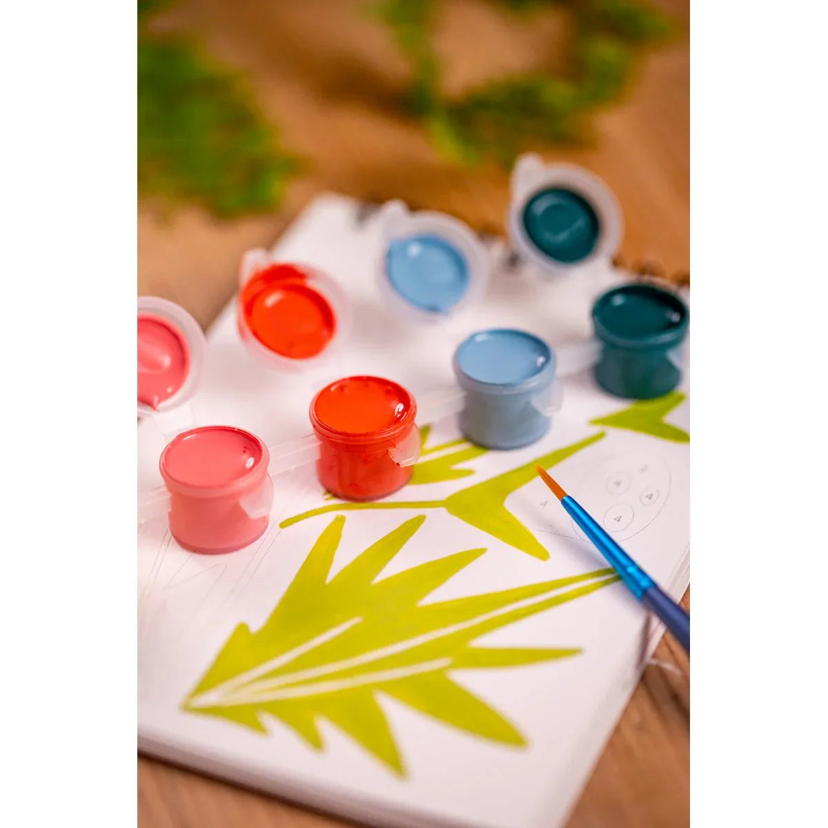 Light Gray Malen nach Zahlen - Blumenbögen