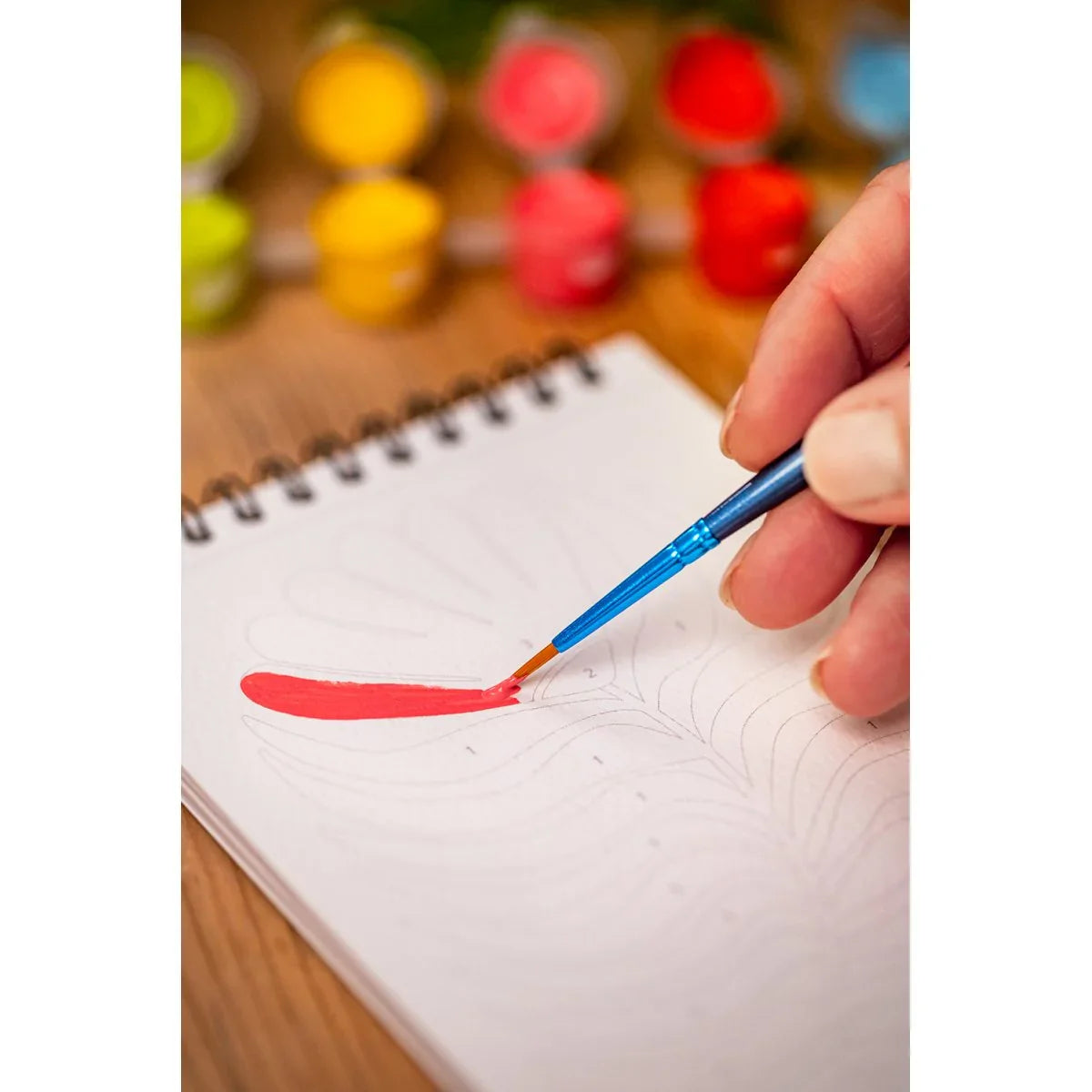 Light Gray Malen nach Zahlen - Blumenbögen