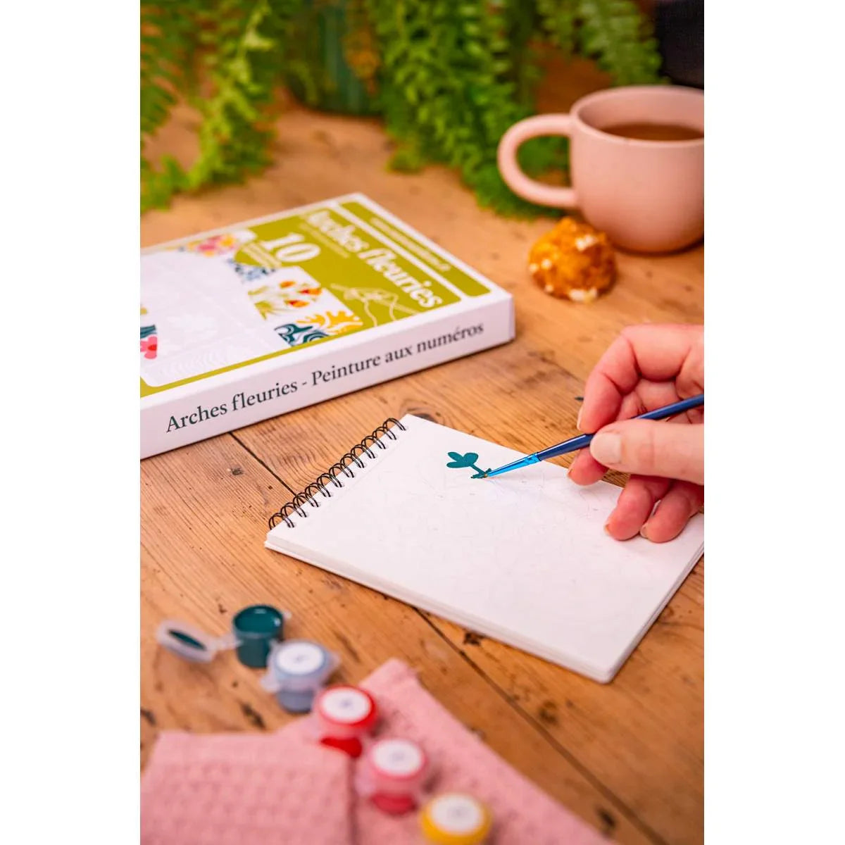 Dark Salmon Malen nach Zahlen - Blumenbögen