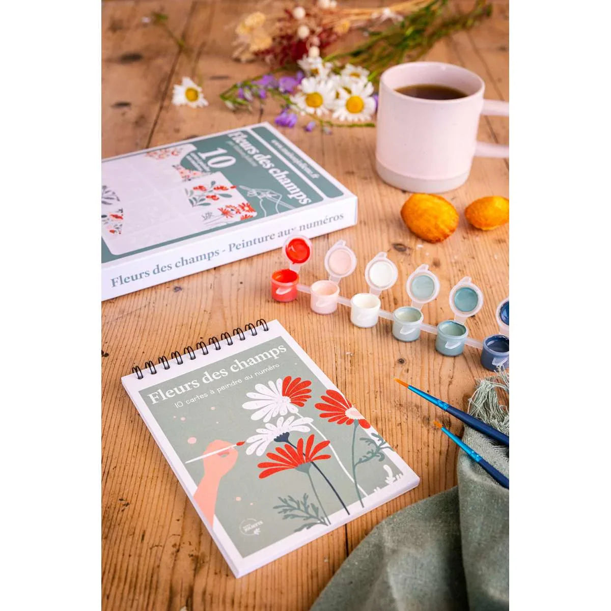 Rosy Brown Malen nach Zahlen - Feldblumen