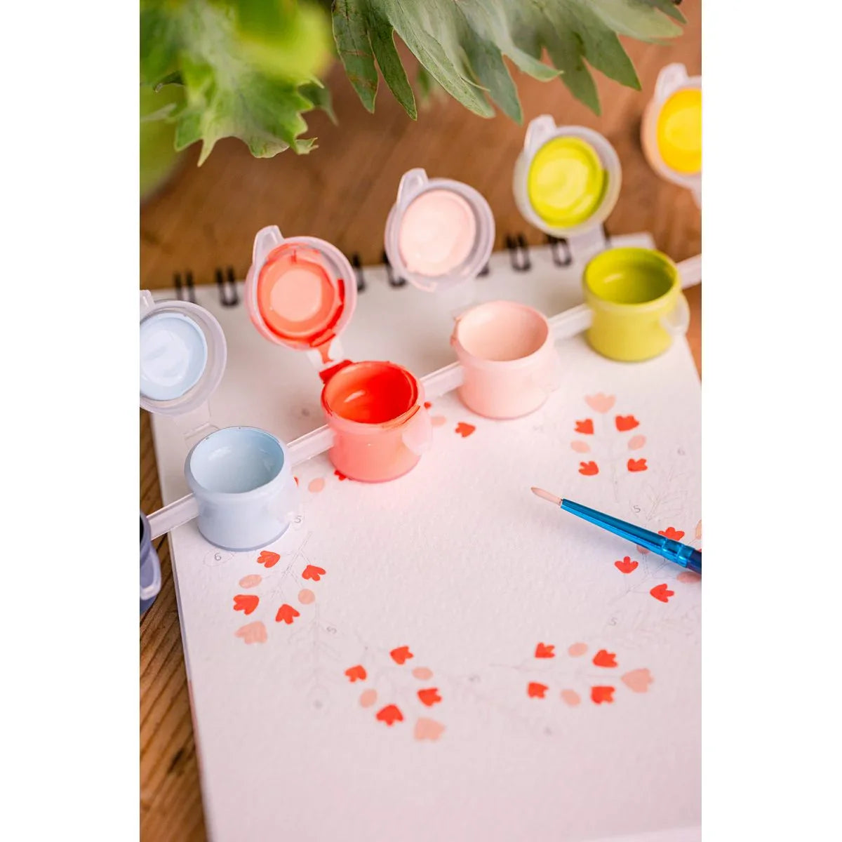 Light Gray Malen nach Zahlen - Blumenkronen