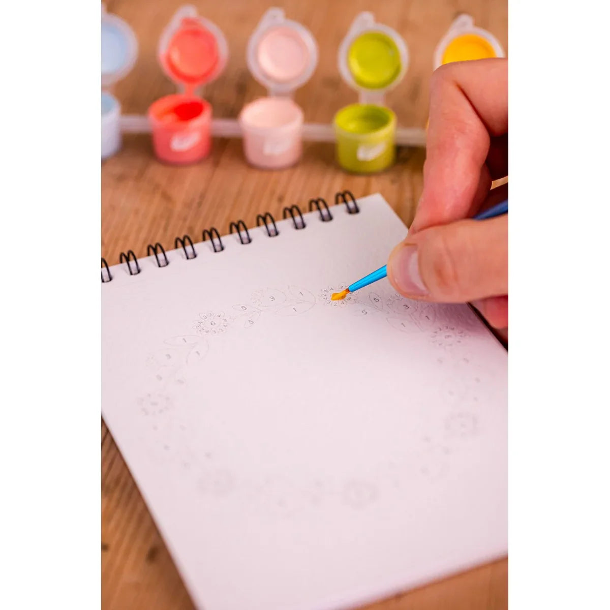 Light Gray Malen nach Zahlen - Blumenkronen