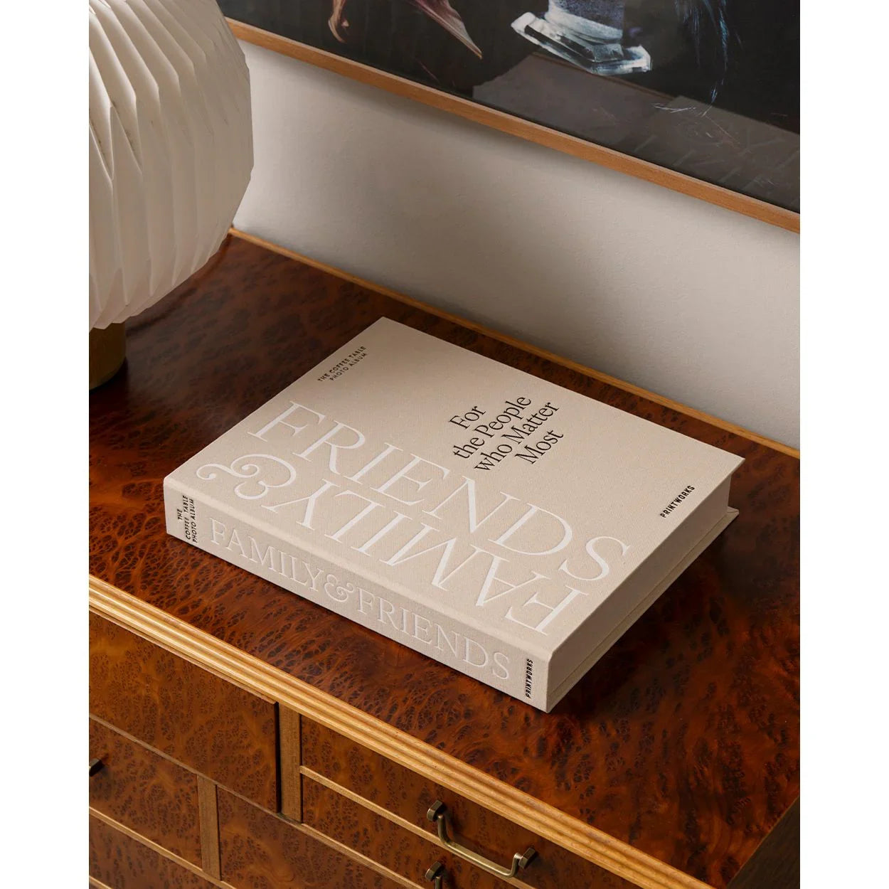 Dark Olive Green Photo Album - Family and Friends, Beige