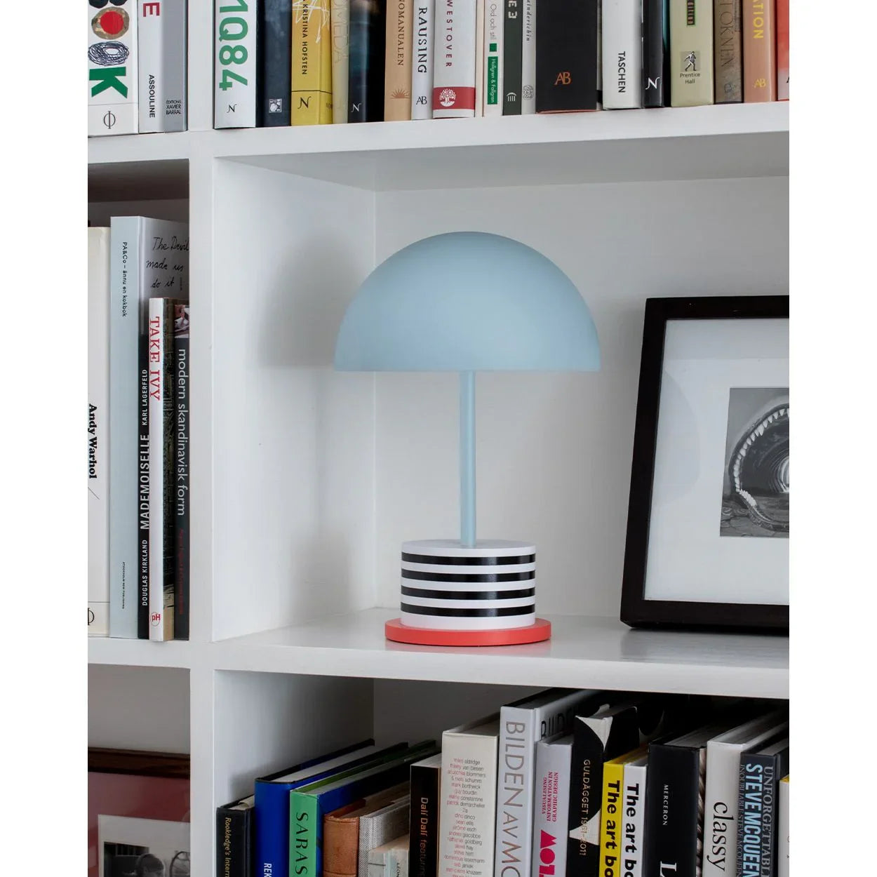 Dark Gray Portable Lamp - Riviera, Stripes