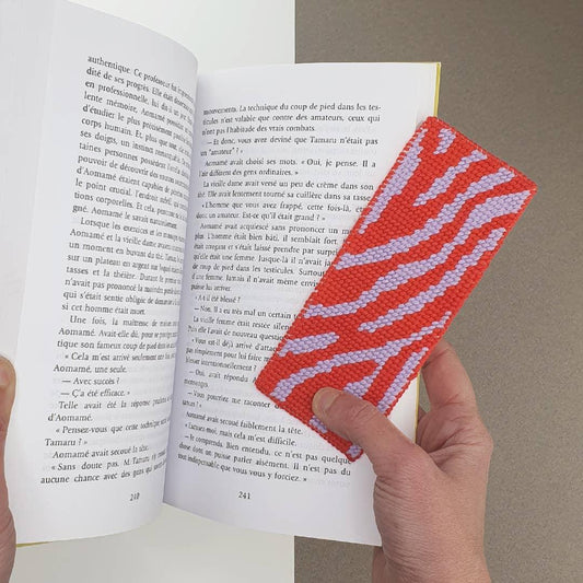 Light Gray Canvas-Kit - DIY - Lesezeichen Zebra