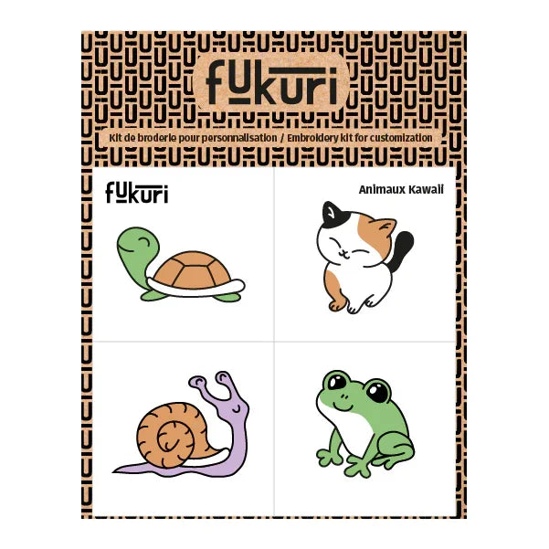 Black Stickerei - Stickvorlage - Kawaii-Tiere