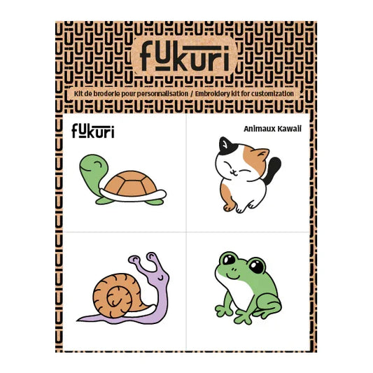 Black Stickerei - Stickvorlage - Kawaii-Tiere