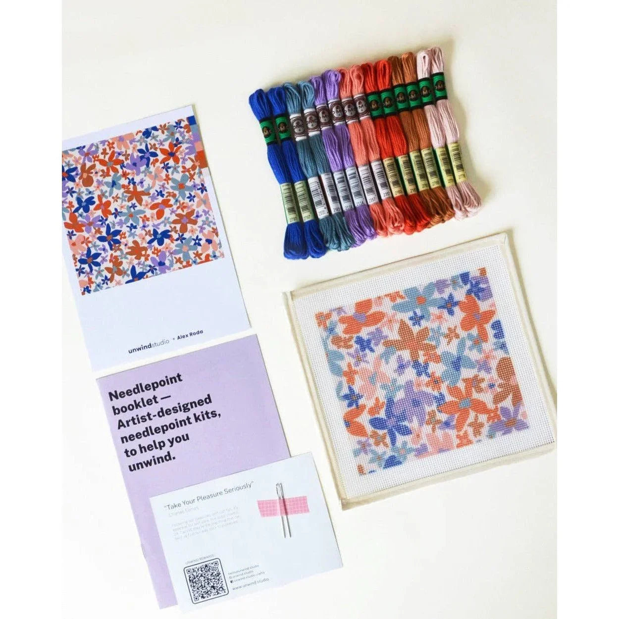 Lavender Stickset -Sonnenbrillenetui Laura Flor