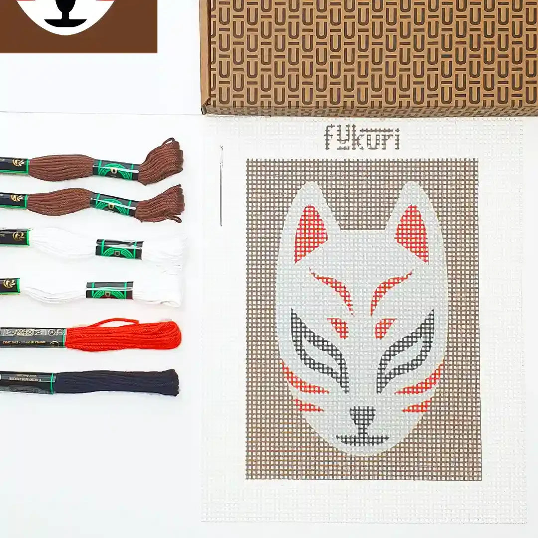 Beige Stickpackung - DIY - Kitsune