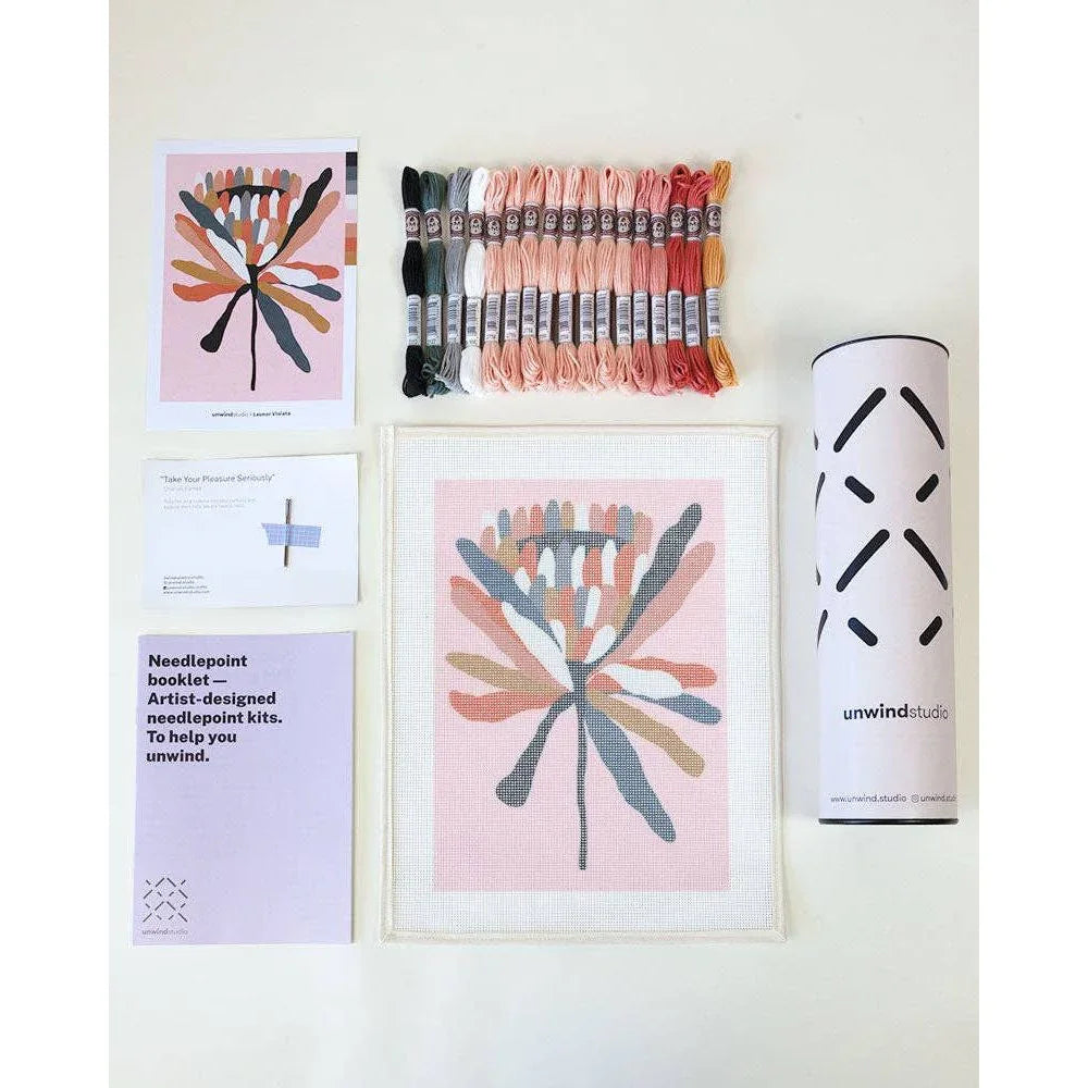 Light Gray Stickset- Pink Ice Protea