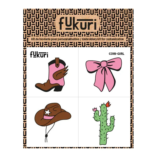 Tan Stickerei - Stickbrett - Cowgirl