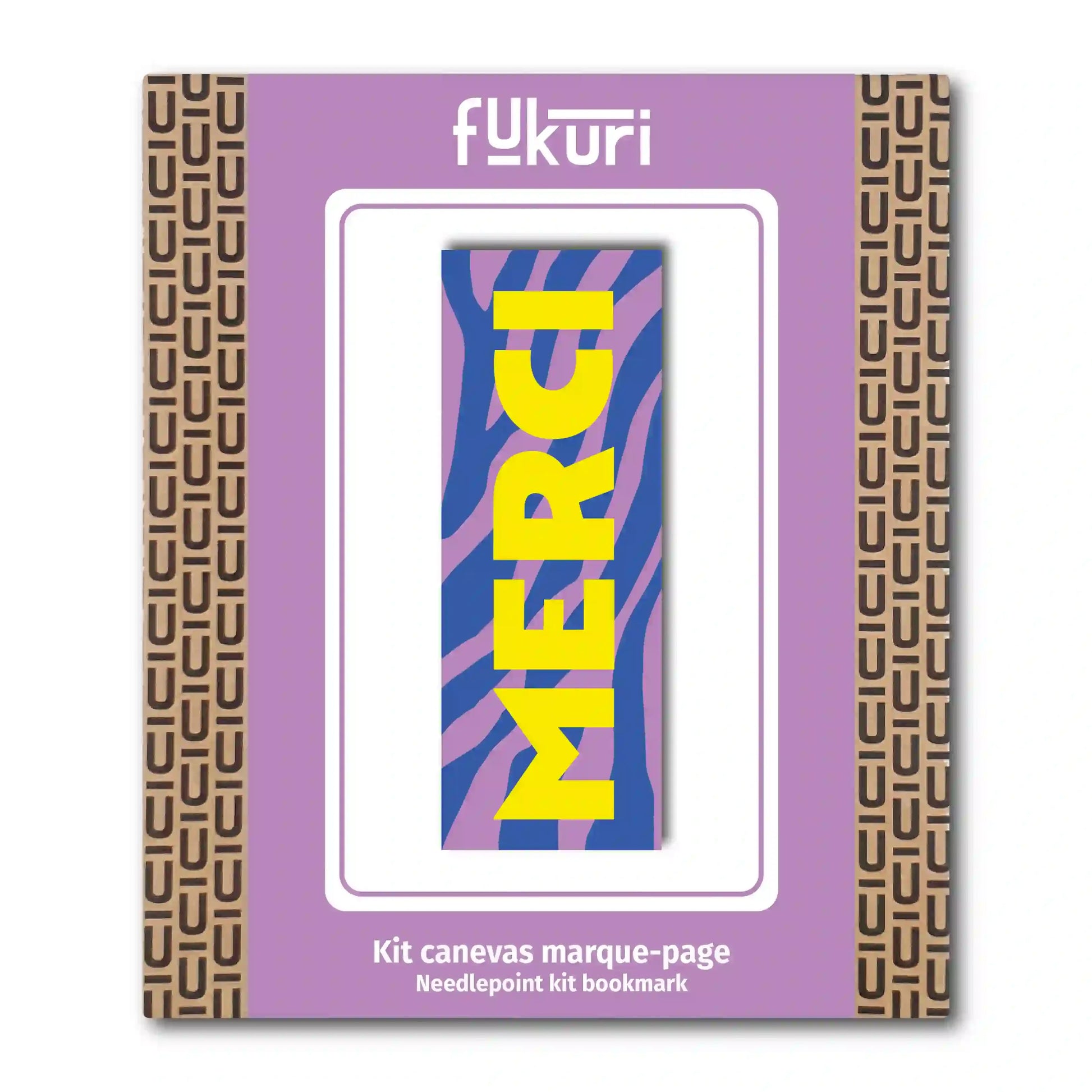 Rosy Brown Stickerei-Set - DIY - Lesezeichen Merci