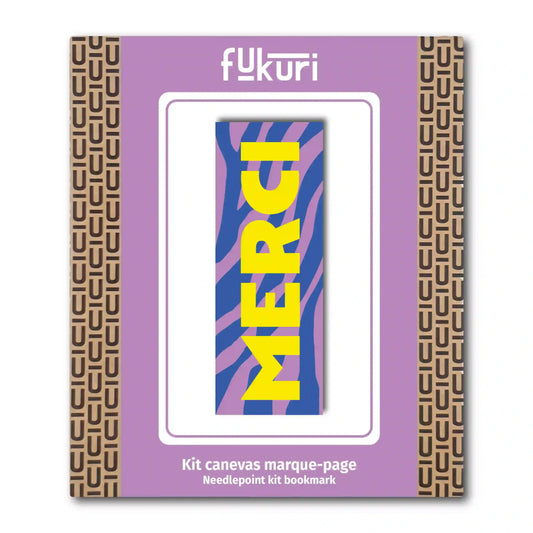 Rosy Brown Stickerei-Set - DIY - Lesezeichen Merci