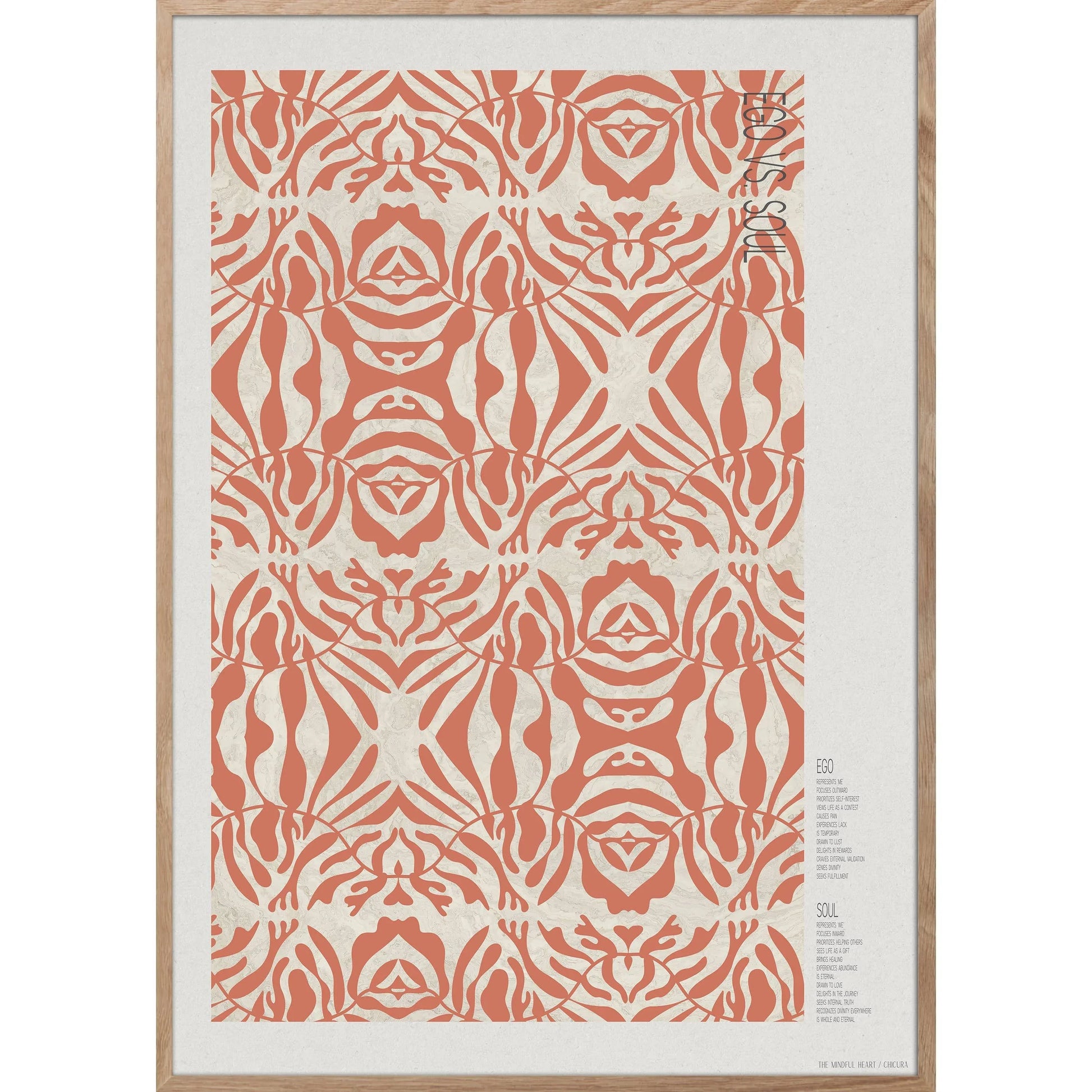 Light Gray Ego gegen. Soul Poster: 50 x 70 cm